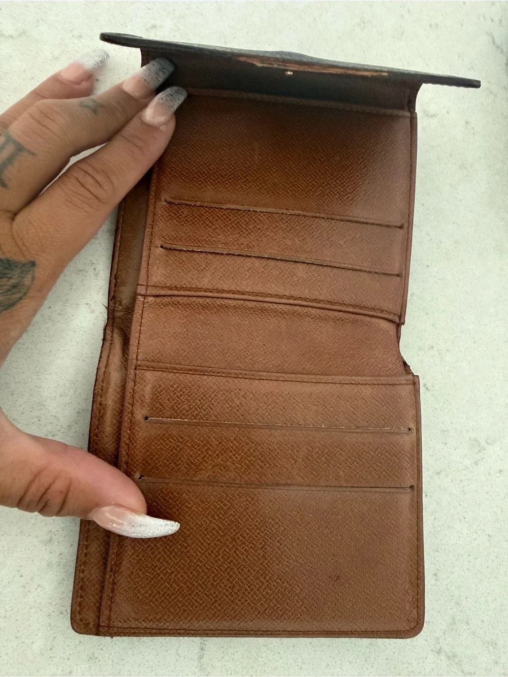 Louis Vuitton Monogram Canvas Trifold Card & Key Holder in Brown